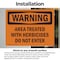 Signmission Treated With Herbicides Do Not Enter OSHA Warning Sign, Vinyl Decal, 10in W x 7in L, 2PK OS-2PACK-WS-D-710-L-12437 - alternate 4